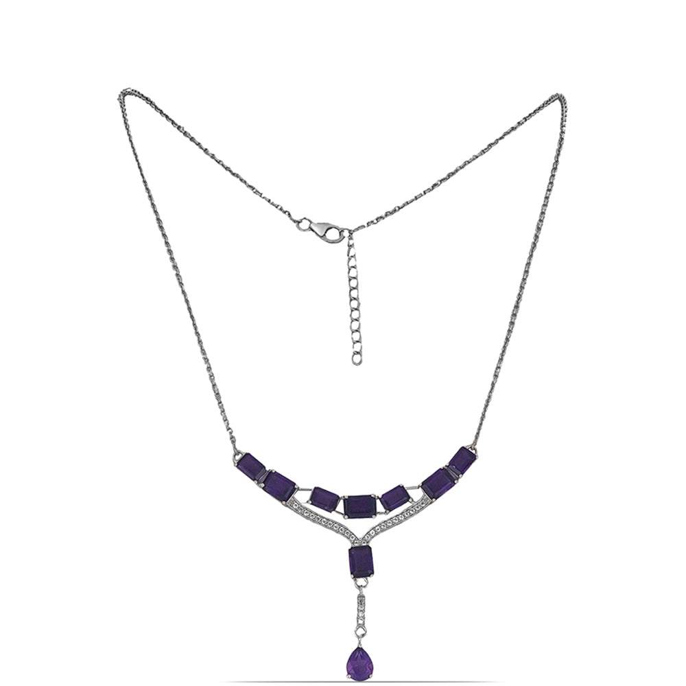 Silberhalskette mit Amethyst aus Vera Cruz 1 