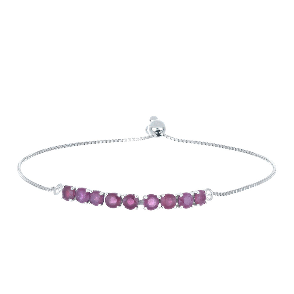 Silberarmband mit Rubin aus Madagaskar 1 