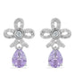 Silberohrringe mit Amethyst aus Vera Cruz und weißem Topas