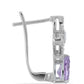 Silberohrringe mit Amethyst aus Vera Cruz und weißem Topas