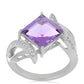 Silberring mit Amethyst aus Vera Cruz und weißem Topas