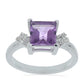 Silberring mit Amethyst aus Vera Cruz und weißem Topas