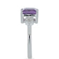 Silberring mit Amethyst aus Vera Cruz und weißem Topas