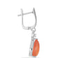 Silberohrringe mit Karneol und weißem Topas