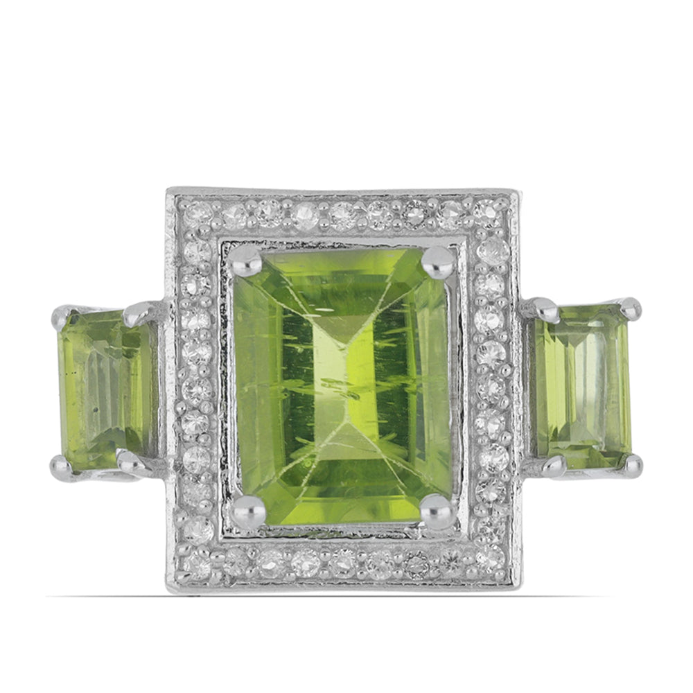 Silberring mit Peridot aus Changbai 1 