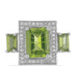 Silberring mit Peridot aus Changbai