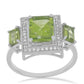 Silberring mit Peridot aus Changbai