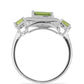Silberring mit Peridot aus Changbai