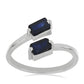 Silberring mit blauem Rosebery Saphir