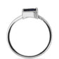 Silberring mit blauem Rosebery Saphir