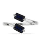 Silberring mit blauem Rosebery Saphir