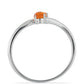 Silberring mit orangefarbenem Opal aus Lega Dembi