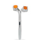 Silberring mit orangefarbenem Opal aus Lega Dembi