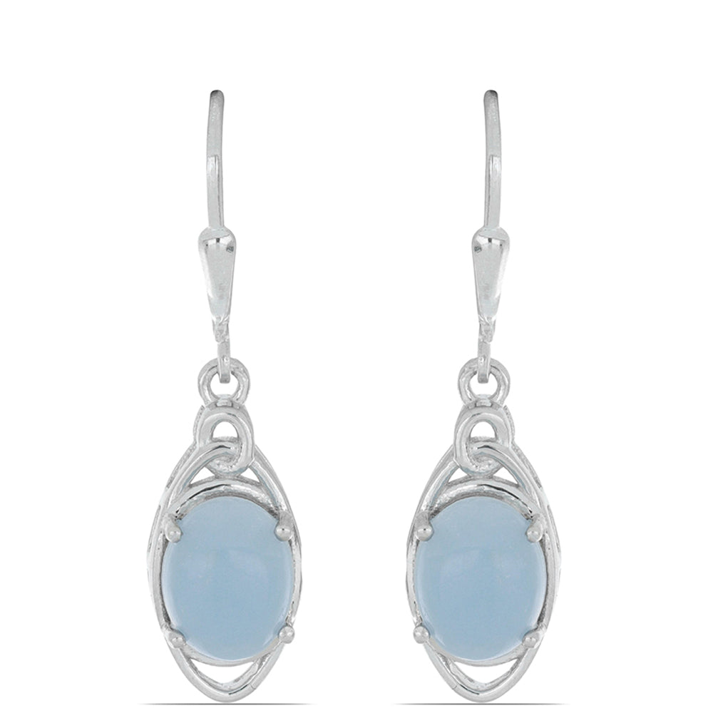 Silberohrringe mit El Cubo Angelit 1 