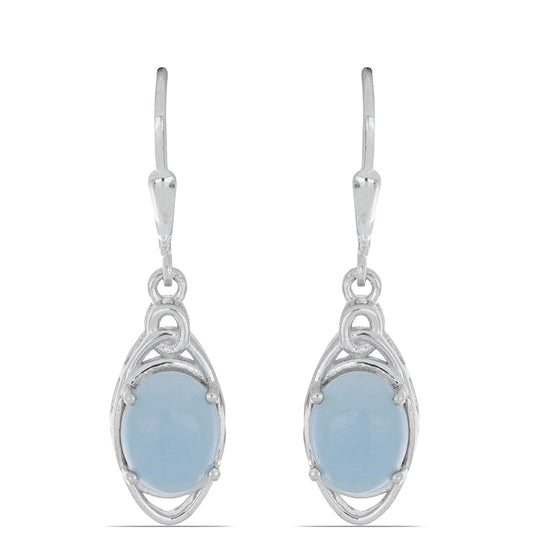 Silberohrringe mit El Cubo Angelit