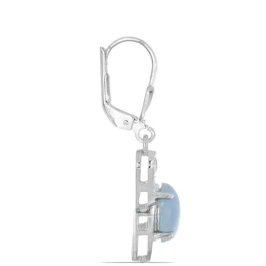 Silberohrringe mit El Cubo Angelit