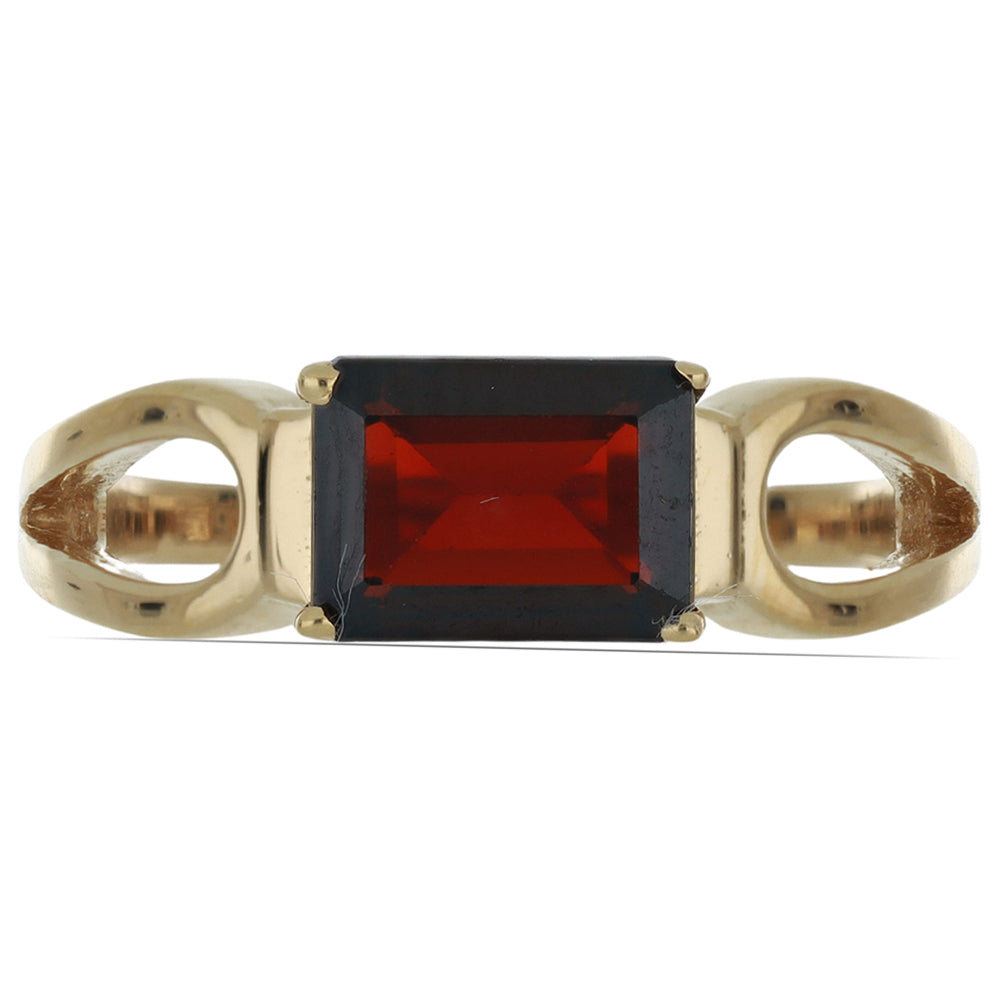Goldplattierter Silberring mit Barton Granat 2 