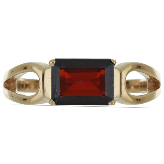 Goldplattierter Silberring mit Barton Granat