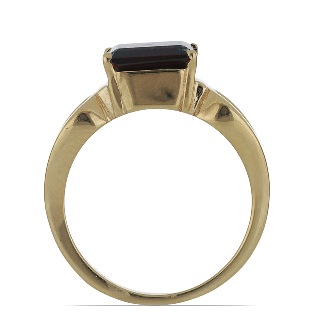 Goldplattierter Silberring mit Barton Granat 3 