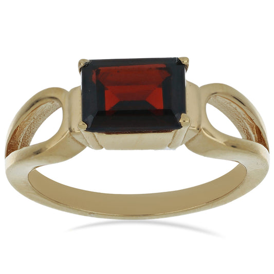 Goldplattierter Silberring mit Barton Granat
