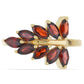 Goldplattierter Silberring mit Barton Granat