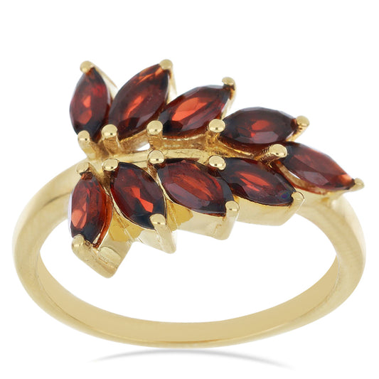 Goldplattierter Silberring mit Barton Granat