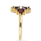 Goldplattierter Silberring mit Barton Granat