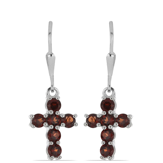 Silberohrringe mit Barton Granat
