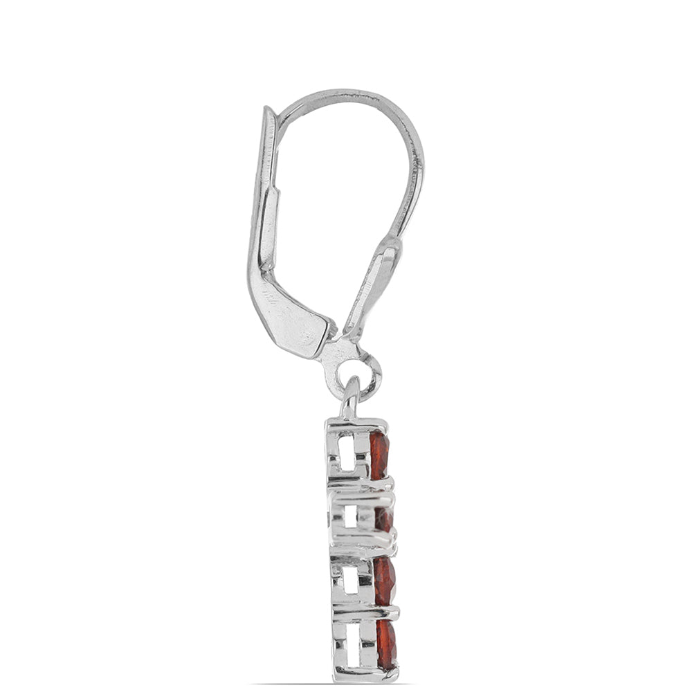 Silberohrringe mit Barton Granat 2 