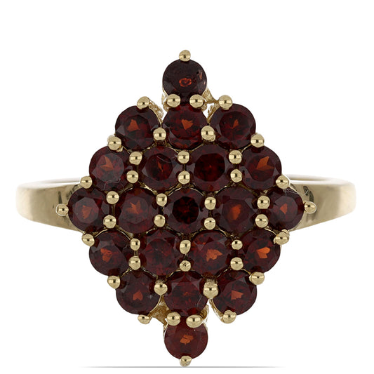 Goldplattierter Silberring mit Barton Granat