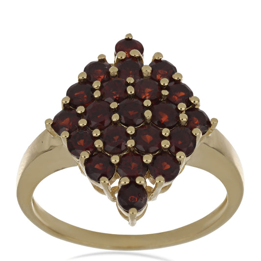 Goldplattierter Silberring mit Barton Granat