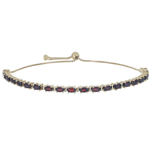 Goldplattiertes Silberarmband mit Barton Granat