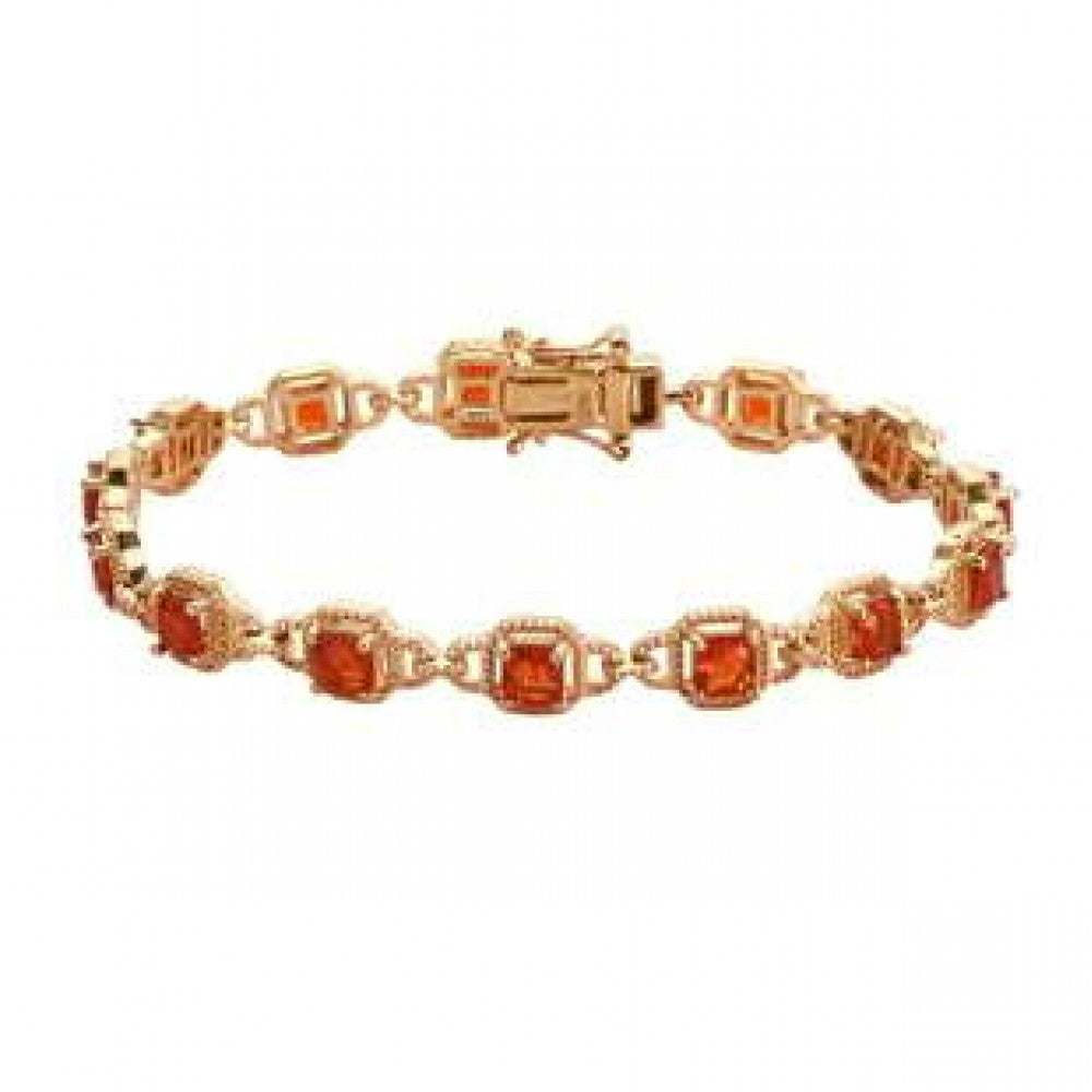 Silberarmband mit orangefarbenem Opal aus Lega Dembi 1 