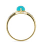 Goldplattierter Silberring mit Dornröschen Türkis und weißem Topas