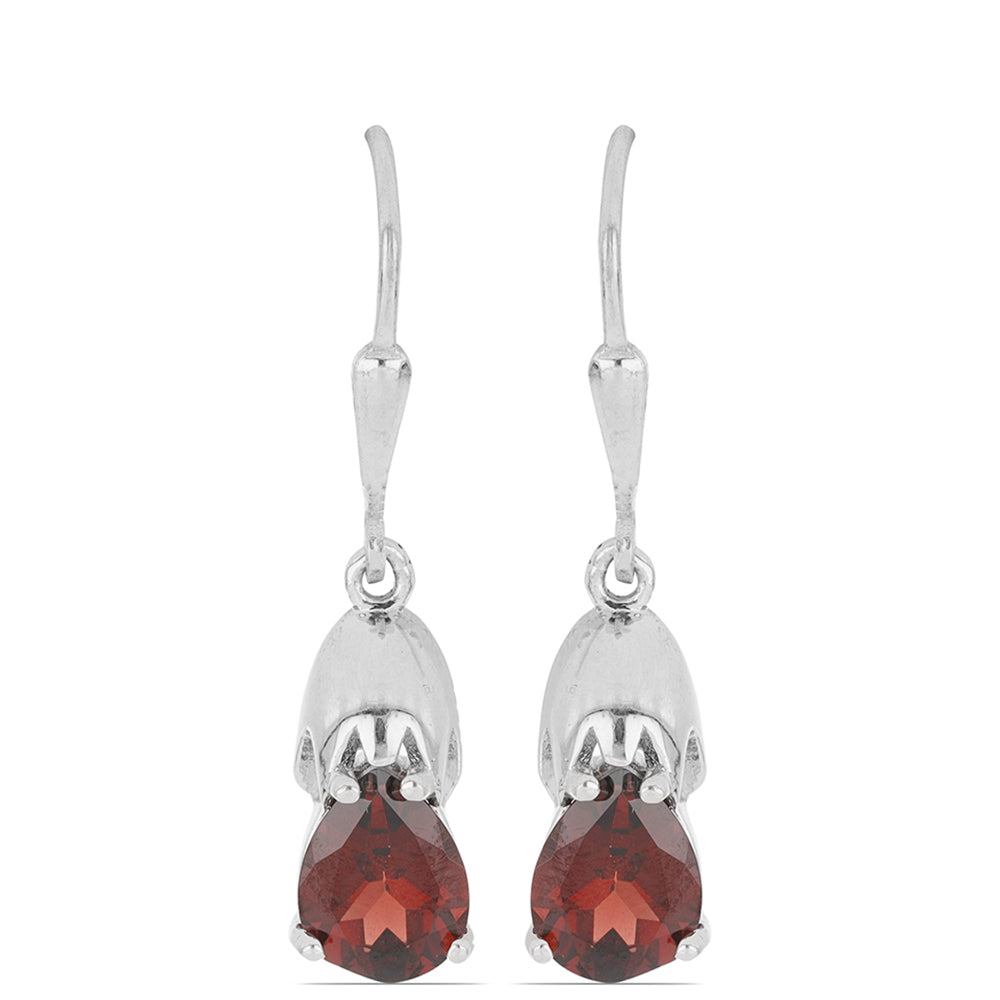 Silberohrringe mit Barton Granat 1 
