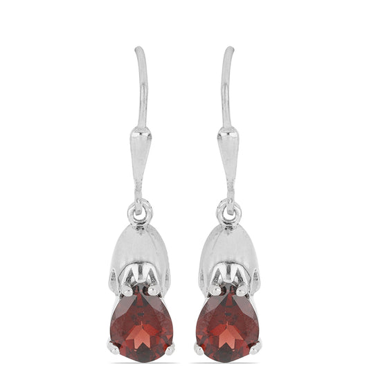 Silberohrringe mit Barton Granat