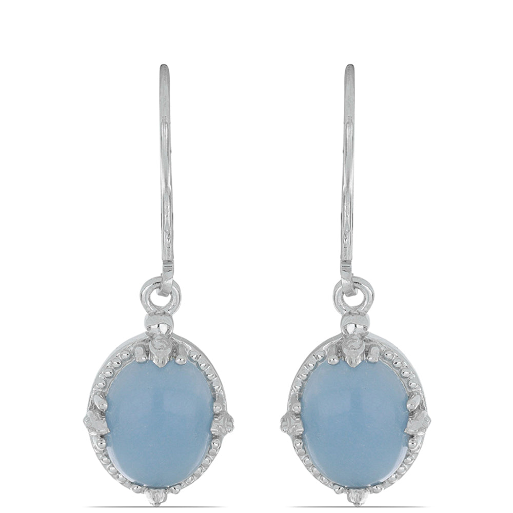 Silberohrringe mit El Cubo Angelit