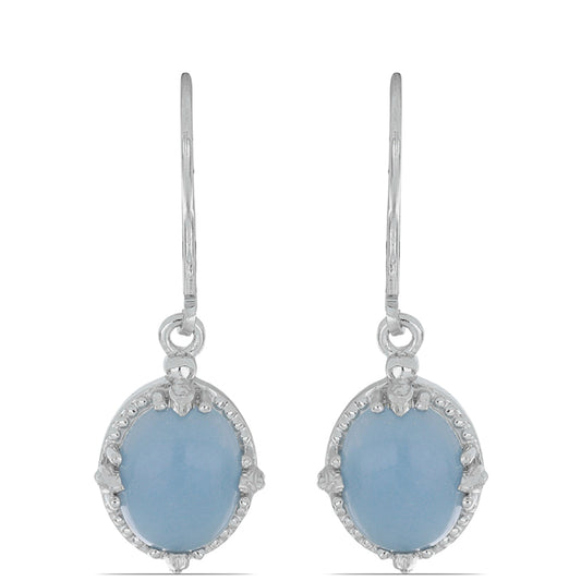 Silberohrringe mit El Cubo Angelit