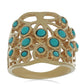 Goldplattierter Silberring mit Dornröschen Türkis