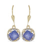 Goldplattierte Silberohrringe mit Tansanit und weißem Topas