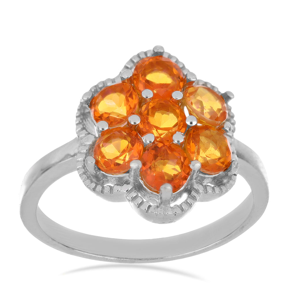 Silberring mit Padparadscha Quarz 1 