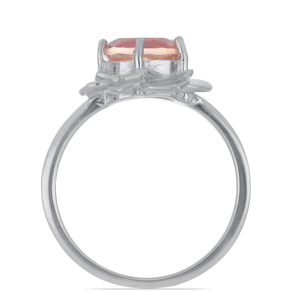 Silberring mit Padparadscha Quarz 4 