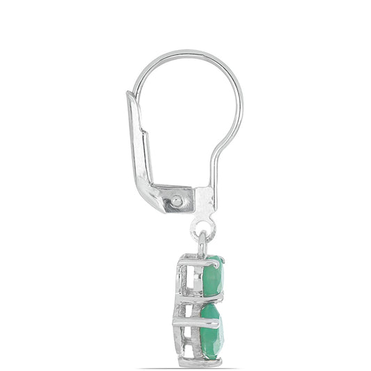 Silberohrringe mit brasilianischem Smaragd