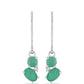 Silberohrringe mit brasilianischem Smaragd