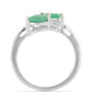 Silberring mit brasilianischem Smaragd und weißem Topas