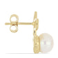 Goldplattierte Silberohrringe mit weißer Süßwasserperle