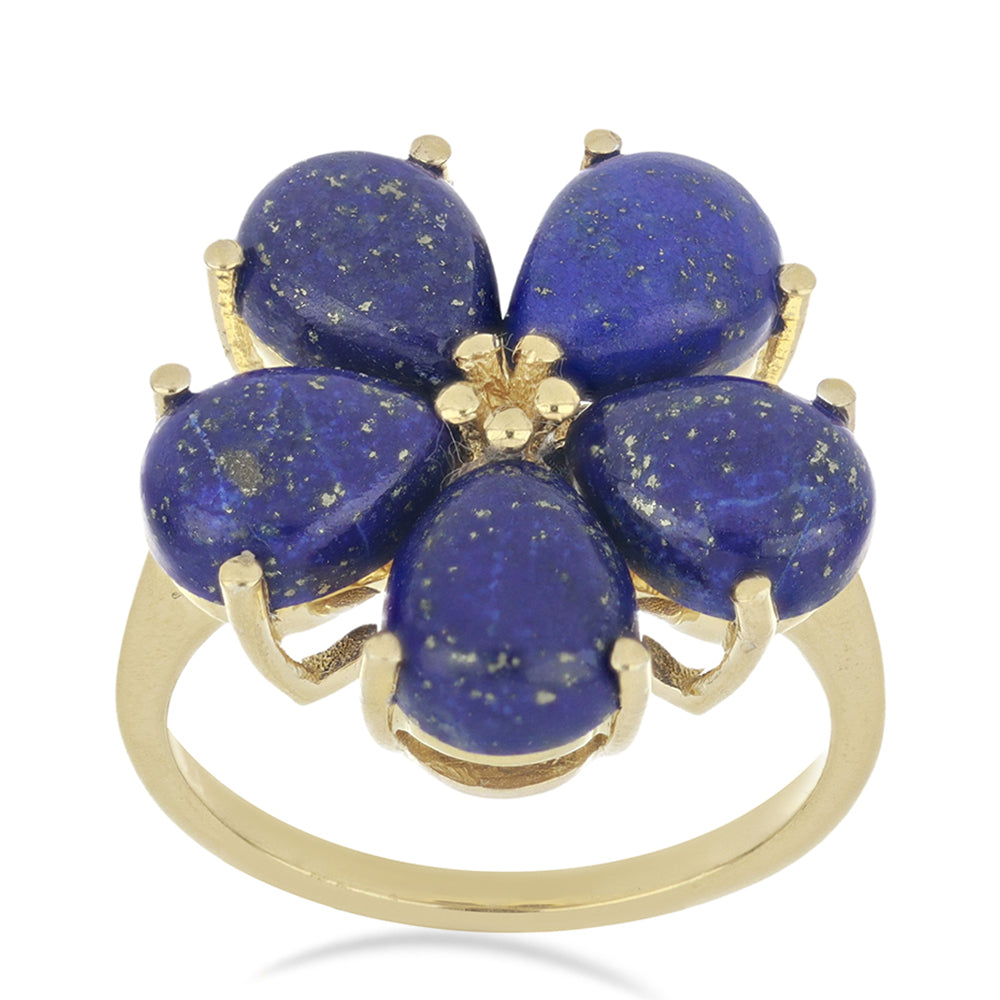 Goldplattierter Silberring mit Lapislazuli aus Badakhshan 3 