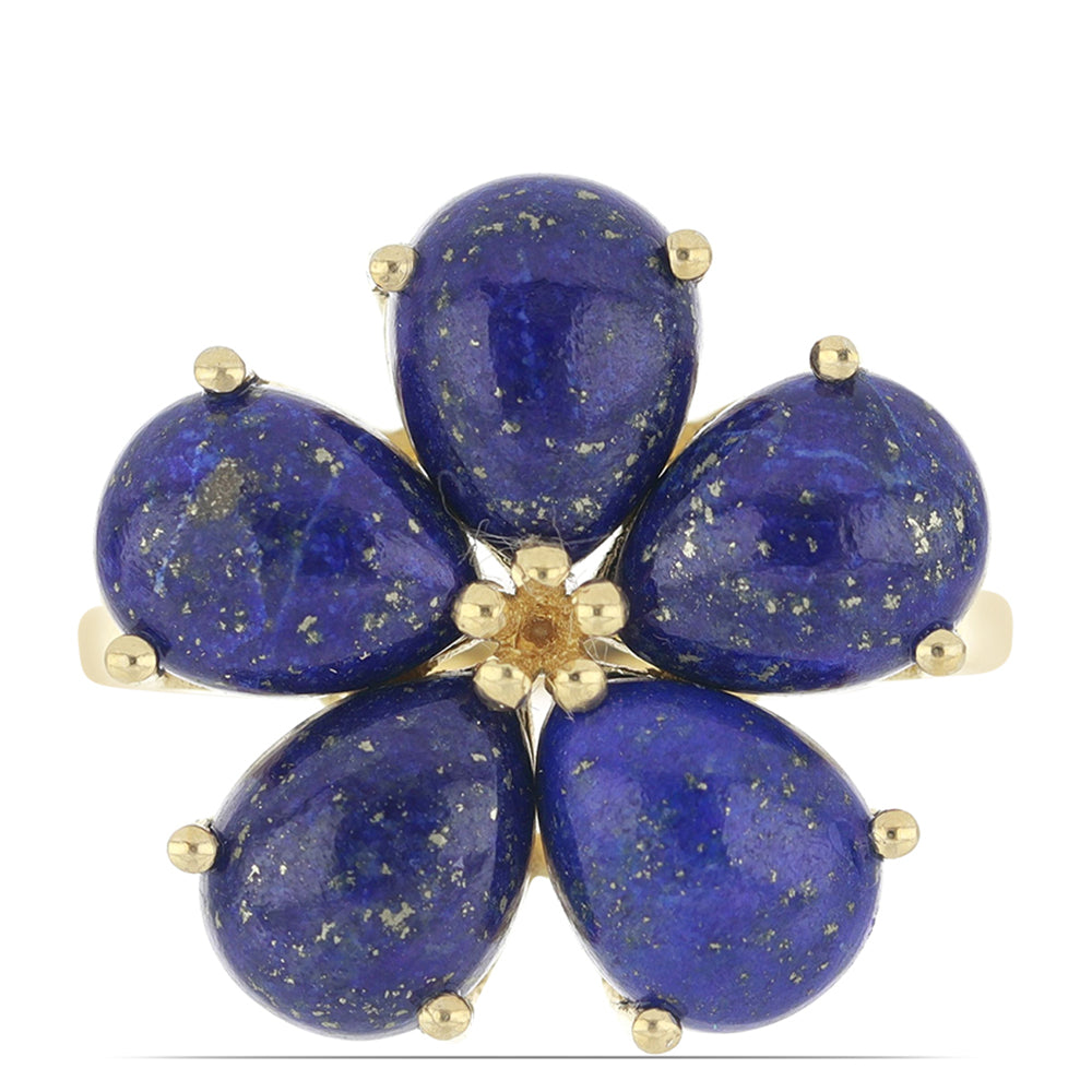 Goldplattierter Silberring mit Lapislazuli aus Badakhshan 1 