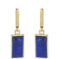 Goldplattierte Silberohrringe mit Lapislazuli aus Badakhshan