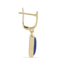 Goldplattierte Silberohrringe mit Lapislazuli aus Badakhshan